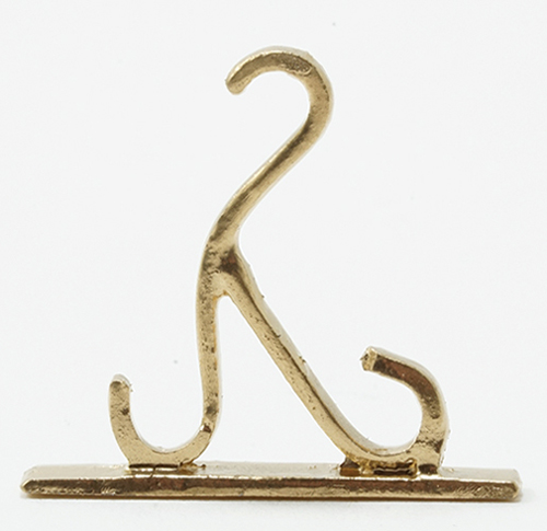 Dollhouse Miniature Plant Hook-Gold